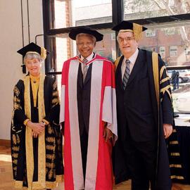 Nelson Mandela at His Honorary Doctorate (Doctor of Laws) Ceremony
