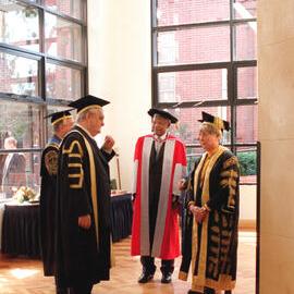Nelson Mandela at His Honorary Doctorate (Doctor of Laws) Ceremony