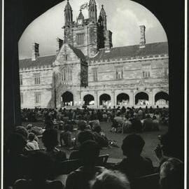 Audience in the Quadrangle at the Inauguration of the Rebuilt Carillon