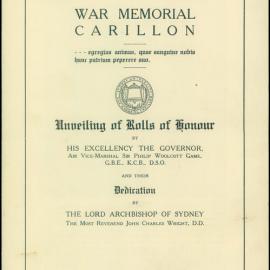 Unveiling of Rolls of Honour