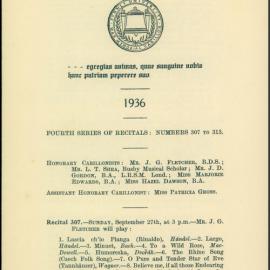 Fourth Series of Recitals: Numbers 307 - 313