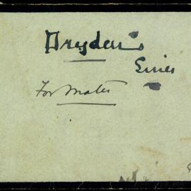 A letter to Lady Nicholson