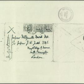 Letter to TWE David Relating to Funafuti Expedition