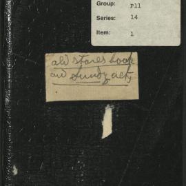 Stores Book for Funafuti Expedition