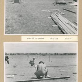Construction of the Fleurs Cross and Radioastronomy Field Station - Useful Adjuncts and Marking Off Jig at Centre