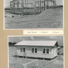 Construction of the Fleurs Cross and Radioastronomy Field Station - Hut Frame and Progress of Hut