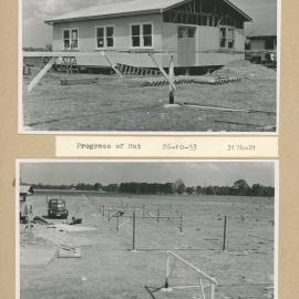 Construction of the Fleurs Cross and Radioastronomy Field Station - Progress of Hut and Southern Posts