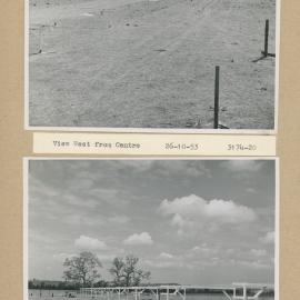 Construction of the Fleurs Cross and Radioastronomy Field Station - View West from Centre and View East from Centre