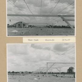 Construction of the Fleurs Cross and Radioastronomy Field Station - View West