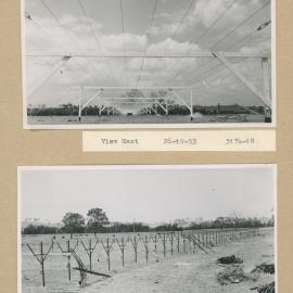Construction of the Fleurs Cross and Radioastronomy Field Station - View East