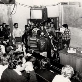 Demonstration in the Carslaw Lecture Theatre Against Lecture by Professor Eysenck