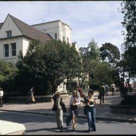 Three Women Crossing Science Road at Badham Building