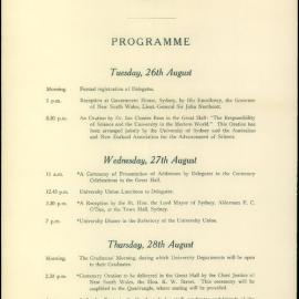Centenary Celebration Invitations, Programs and Event Details