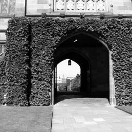 Arch Under Quadrangle Clock Tower