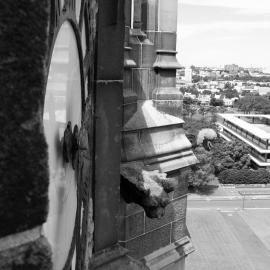 Quadrangle Clock Tower Clock and Gargoyles