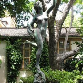Statue in the Vice-Chancellor's Garden in the Quadrangle