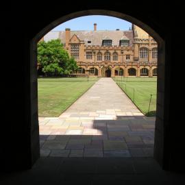 View of Quadrangle Centre Through Arch
