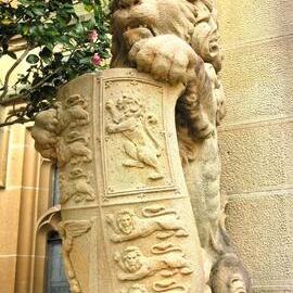 Statue of a Lion in the Quadrangle