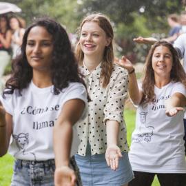 Students Dancing at Orientation Week