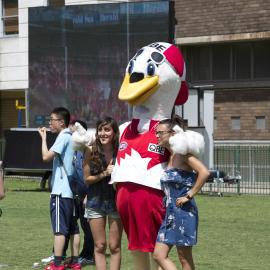International Students Event with Sydney Swans Mascot Cyggy at The Square