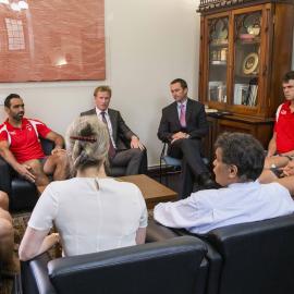 Sydney Swans Players Visit the University of Sydney