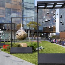 Art Installation in Front of New Law Building for Open Day