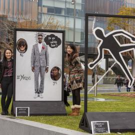 Art Installation in Front of New Law Building for Open Day