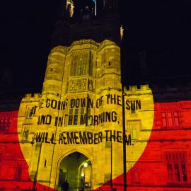Wartime Legends Light Show on Quadrangle for Vivid Path to the Future Festival