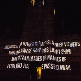 Wartime Legends Light Show on Quadrangle for Vivid Path to the Future Festival