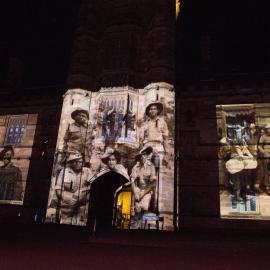Wartime Legends Light Show on Quadrangle for Vivid Path to the Future Festival