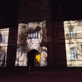 Wartime Legends Light Show on Quadrangle for Vivid Path to the Future Festival