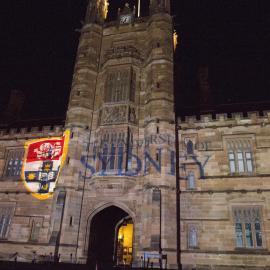 Wartime Legends Light Show on Quadrangle for Vivid Path to the Future Festival