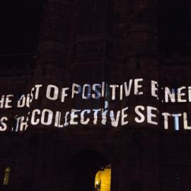 Wartime Legends Light Show on Quadrangle for Vivid Path to the Future Festival