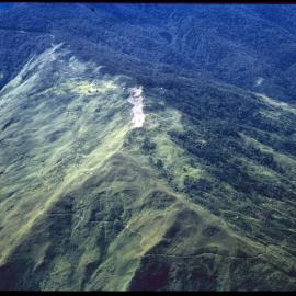 Aerial View of Mountain and Village