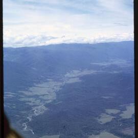 Aerial View of River and Mountains