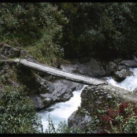 Wooden Bridge over River
