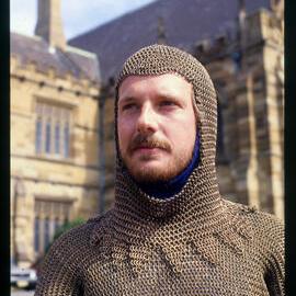Student in Chain Mail During Orientation Week 1987