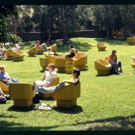 Students Sitting on Lawn at Cumberland Campus