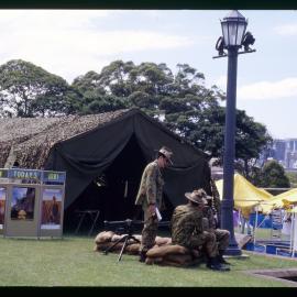 Army Display on Front Lawn During Orientation Week 1997