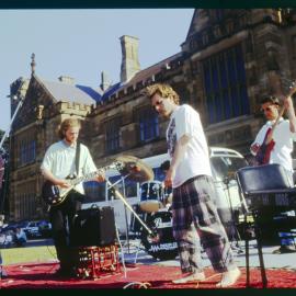 Courses and Careers Day Conservatorium Student Band on Front Lawn