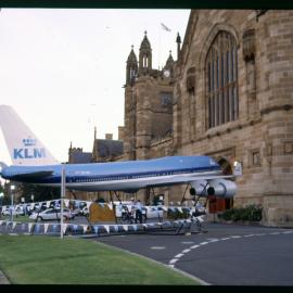 Large Model of 747 Aircraft Outside Great Hall Built by Engineering Staff and Students