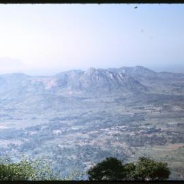 View Over Valley with Villages and Mountains