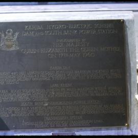 Kariba Dam Plaque, Zambia