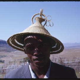 Man Wearing Woven Hat