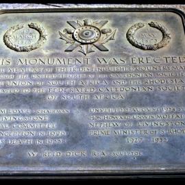 David Livingstone Statue Plaque, Victoria Falls