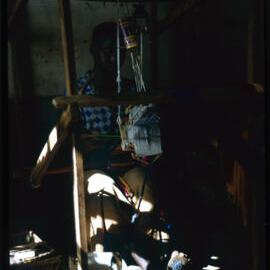 Woman Using Loom