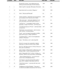 Stove, David Charles Finding Aid