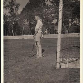 Don Adamson in Staff Versus Student Hockey Match