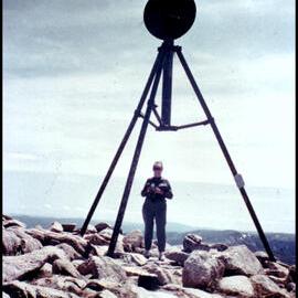 Helen Hewson at the Summit of Kosciusko