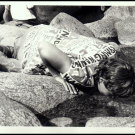 Botany Staff Drinking from the Snowy River